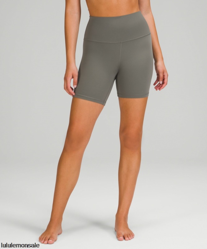 Lululemon Damen DELULU129 | Ausrichten Hochhaus Kurz 6 Grausalbei